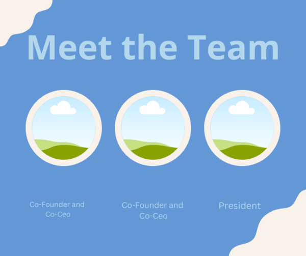 Image showing a customizable "Meet Our Team" Canva template with sleek modern design and vibrant color scheme, ideal for showcasing team members' profiles.