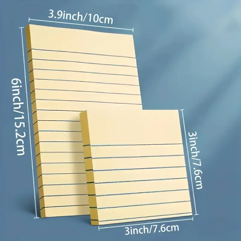 200-Sheet Sticky Notes Pad – 4 Color Options, 10x15.2 cm, 7.6x7.6 cm, Ideal for Office, Home & School