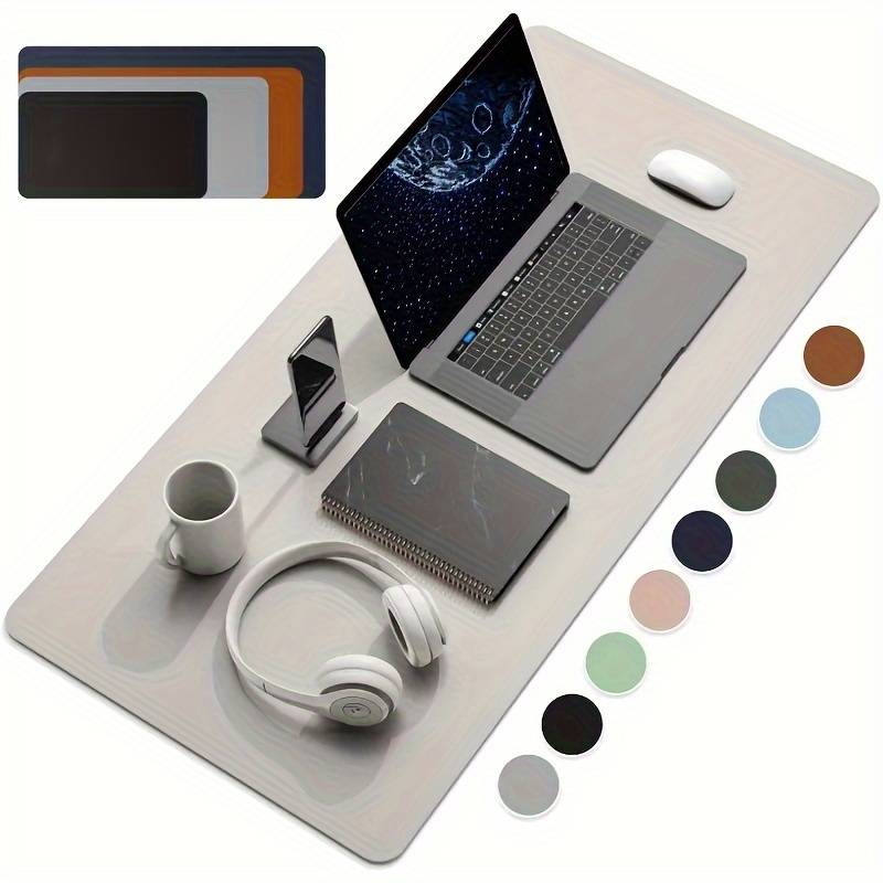 Large Size Office Desk Protector Mat in PU Leather, Waterproof, Suitable for Mouse and Keyboard, Ideal for Desk Protection