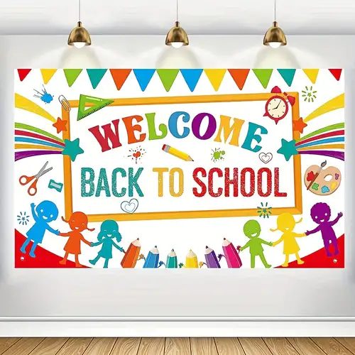 Back to School promotion banner highlighting special deals on school supplies, electronics, and more.