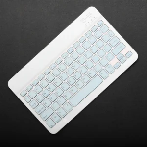 Image of the 10-Inch Ultra-Thin Mini Wireless Keyboard with a sleek, compact design.