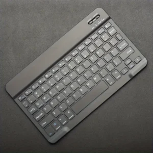 Image of the 10-Inch Ultra-Thin Mini Wireless Keyboard with a sleek, compact design.