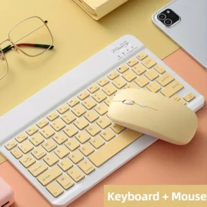 Image of the Ultra-Slim Wireless Keyboard and Mouse Set with a sleek design.