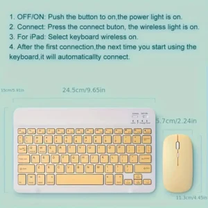 Image of the Ultra-Slim Wireless Keyboard and Mouse Set with a sleek design.