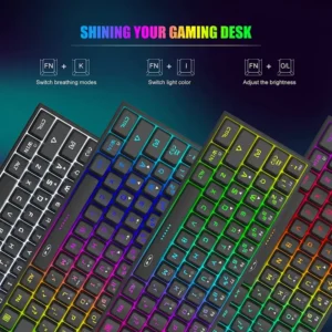 Image of the MageGee TS91 Mini 60% Gaming/Office Keyboard with RGB backlighting. Top 7 budget keyboards under 10 euros