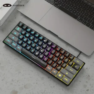 Image of the MageGee TS91 Mini 60% Gaming/Office Keyboard with RGB backlighting.